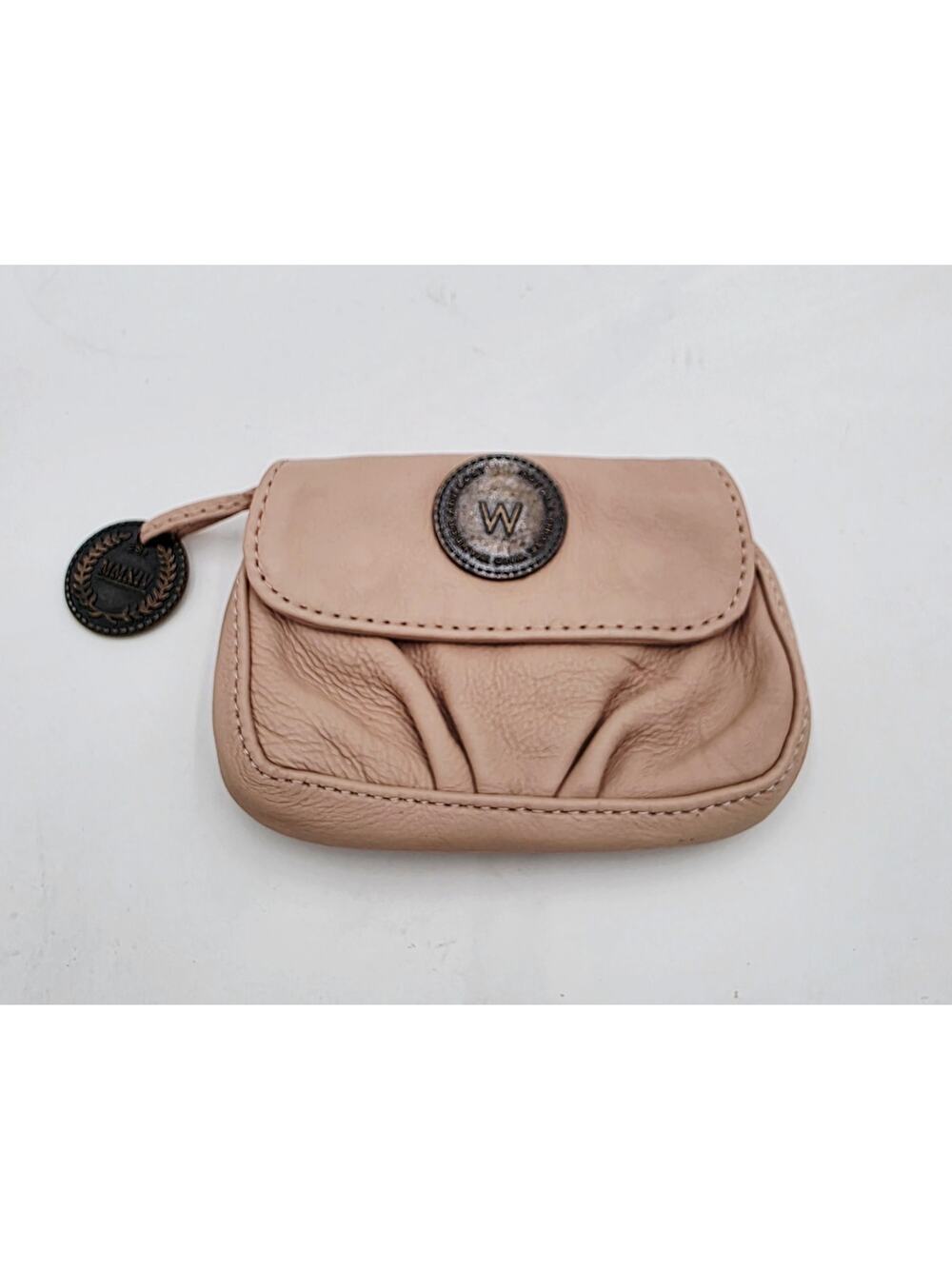 WANDERERS Travel Co Pink Buttersoft Leather Venetian Card Wallet / Coin Bag